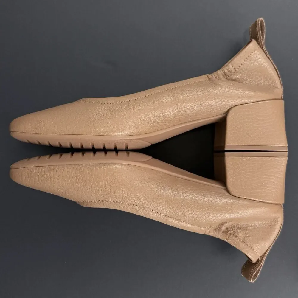 Vionic Ramona Block Heel Pumps Women’s Size 6 Tan Leather Comfort Shoes